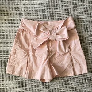 J Crew Tie-Waist Short in Cotton Poplin